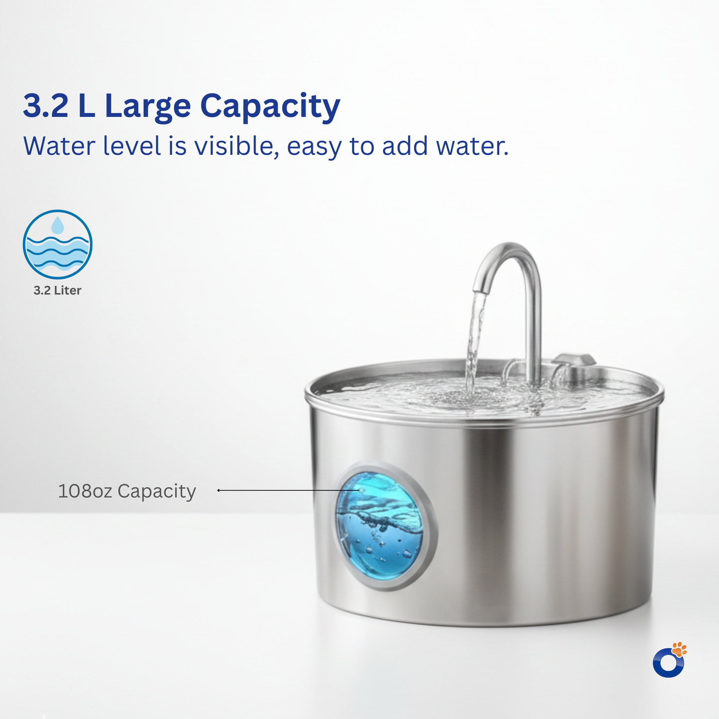 SmartFlow Stainless Steel Water Fountain